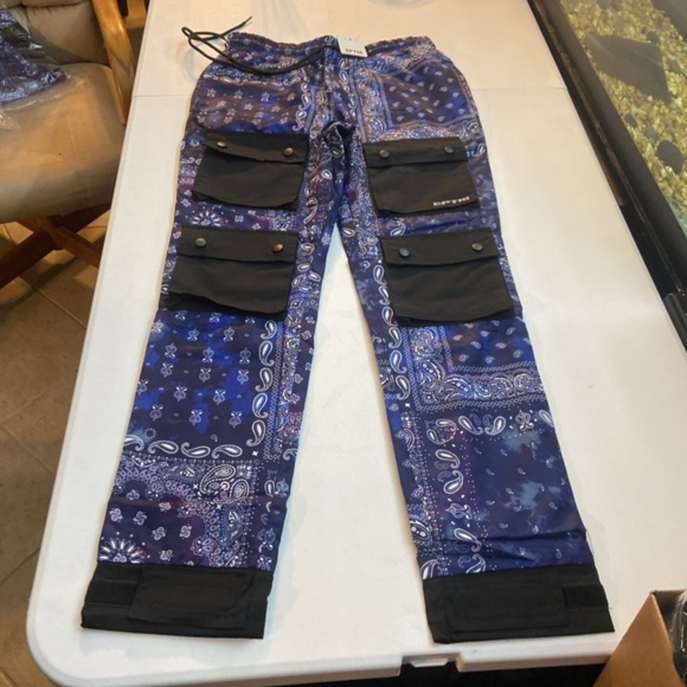 eptm S-30 Cargo Pants Unisex Active Workout Jogger Pants‎ Slim Fit Black